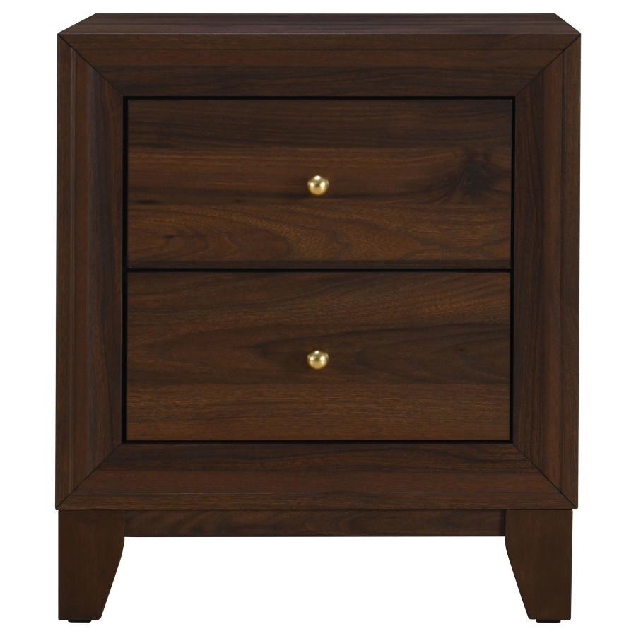 Welsley - 2-Drawer Nightstand Bedside Table - Walnut by Coaster Fine Furniture | Bel Furniture