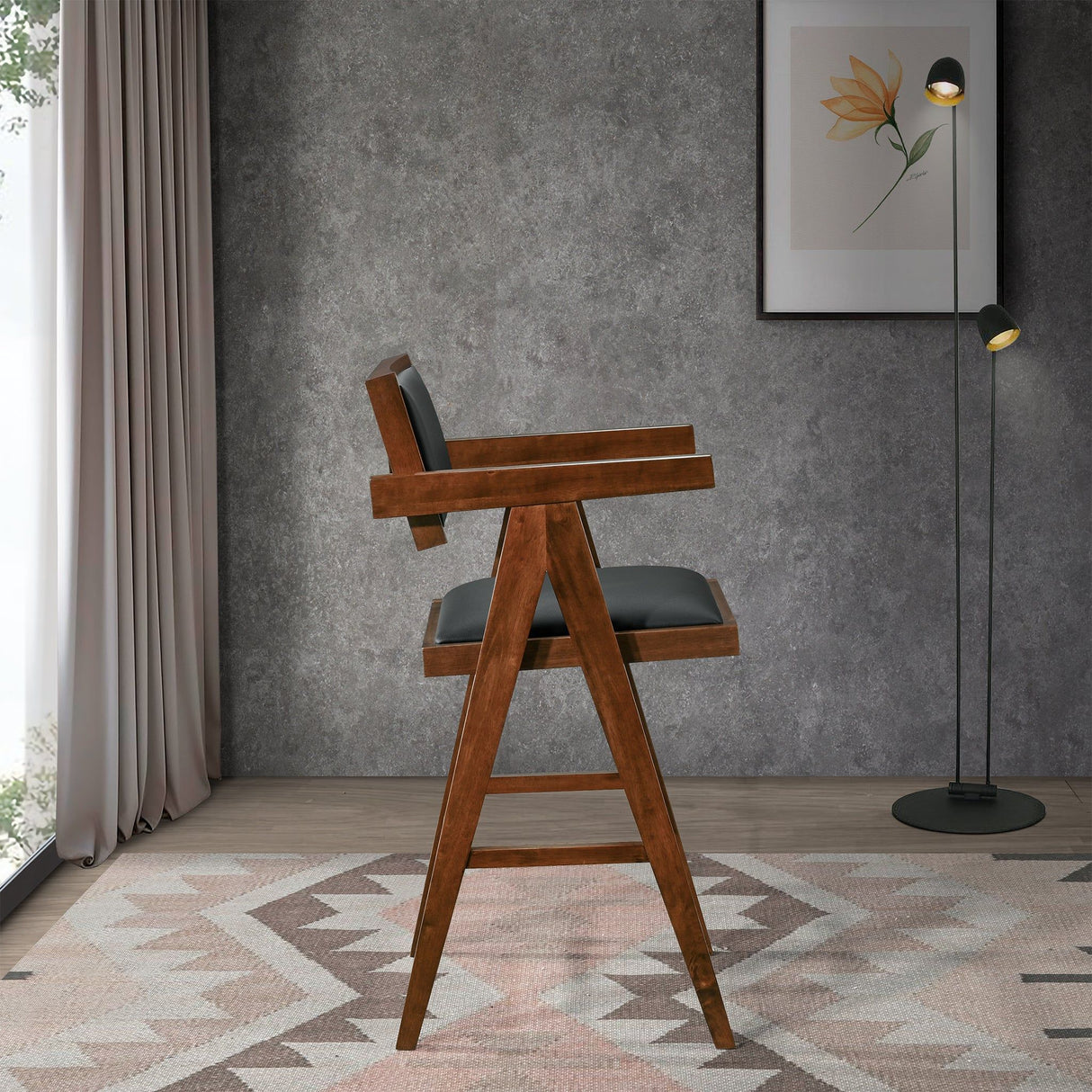 Athena - Counter Chair - Black / Brown by Ashcroft Furniture | Bel Furniture