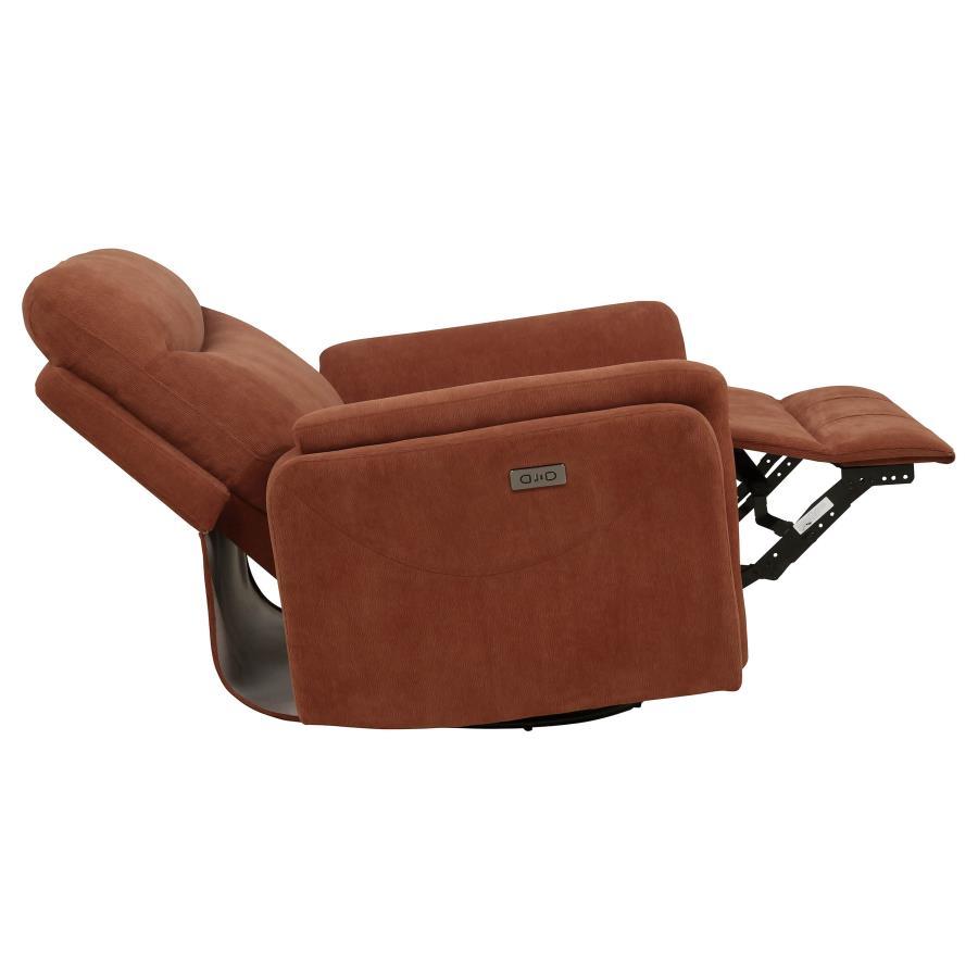 Adler - Upholstered Power Swivel Glider Recliner