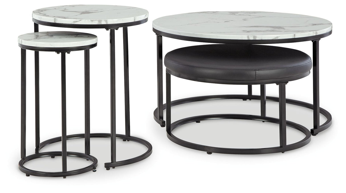 Jusmour - Black / White - Occasional Nesting Table (Set of 4) by Signature Design by Ashley® | Bel Furniture