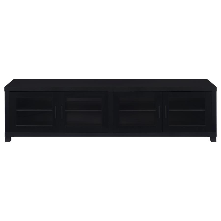 Jupiter - 4 Door Engineered Wood TV Stand - Black by Coaster Fine Furniture | Bel Furniture