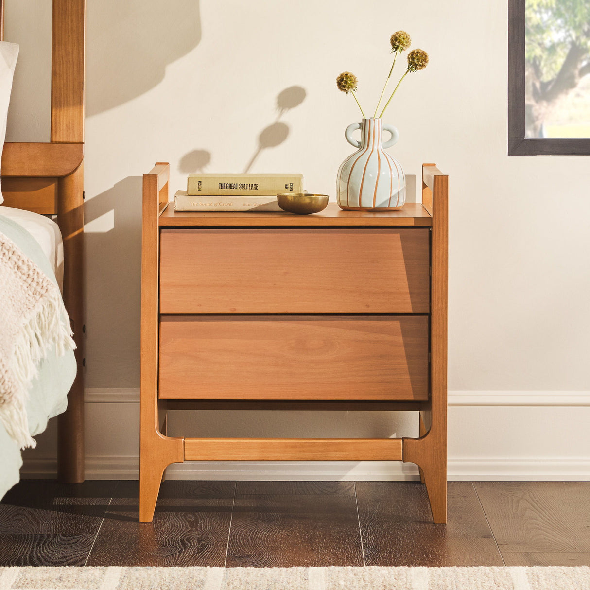 Scandi - Angle Face Nightstand by Walker Edison | Bel Furniture