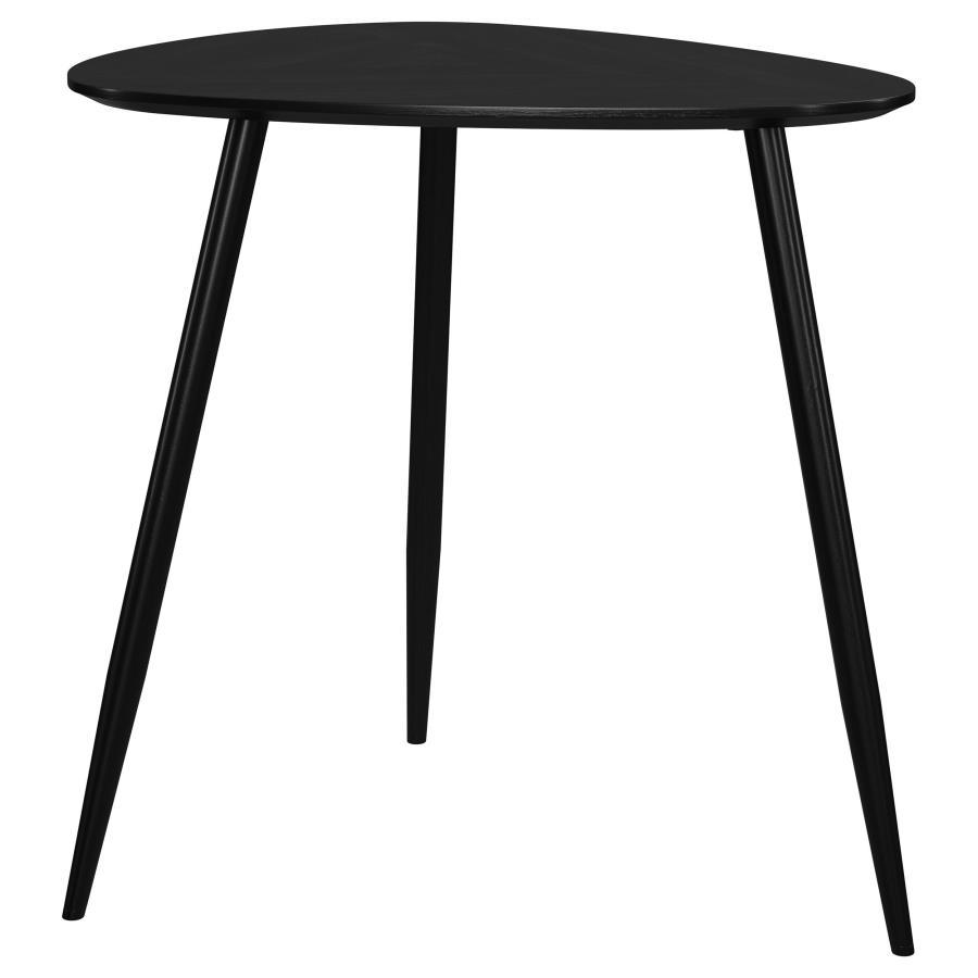 Odessa - Triangular Solid Wood Coffee Table Black End Tables by Coaster Fine Furniture | Bel Furniture