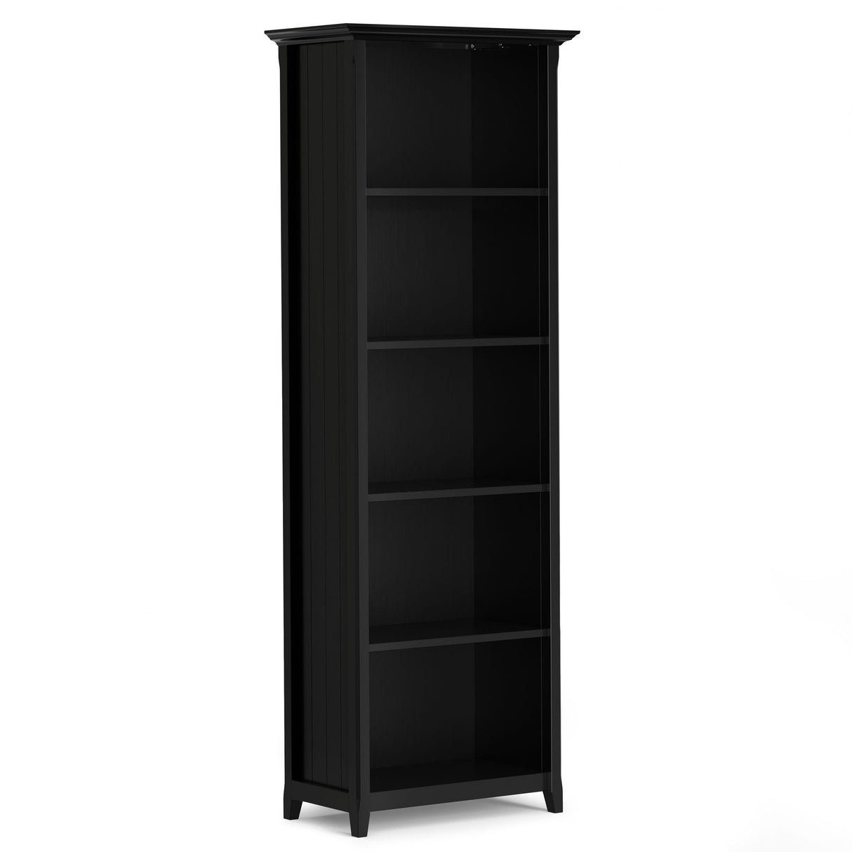 Acadian - 5 Shelf Bookcase, Handcrafted Black by Simpli-Home | Bel Furniture