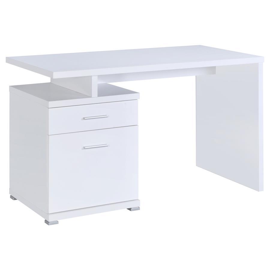 Irving - 2-Drawer Office Computer Desk White by CoasterEveryday | Bel Furniture