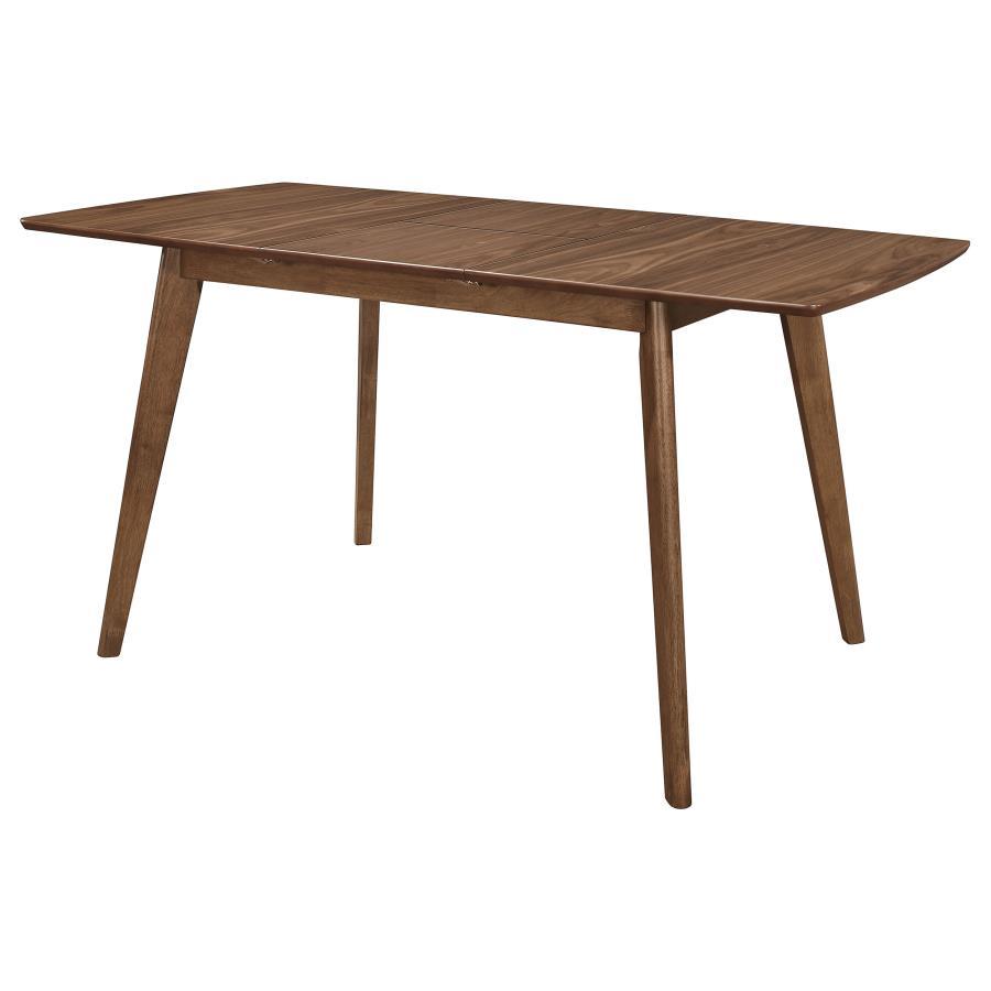 Alfredo - Extension Leaf Dining Table - Natural Walnut by CoasterEveryday | Bel Furniture
