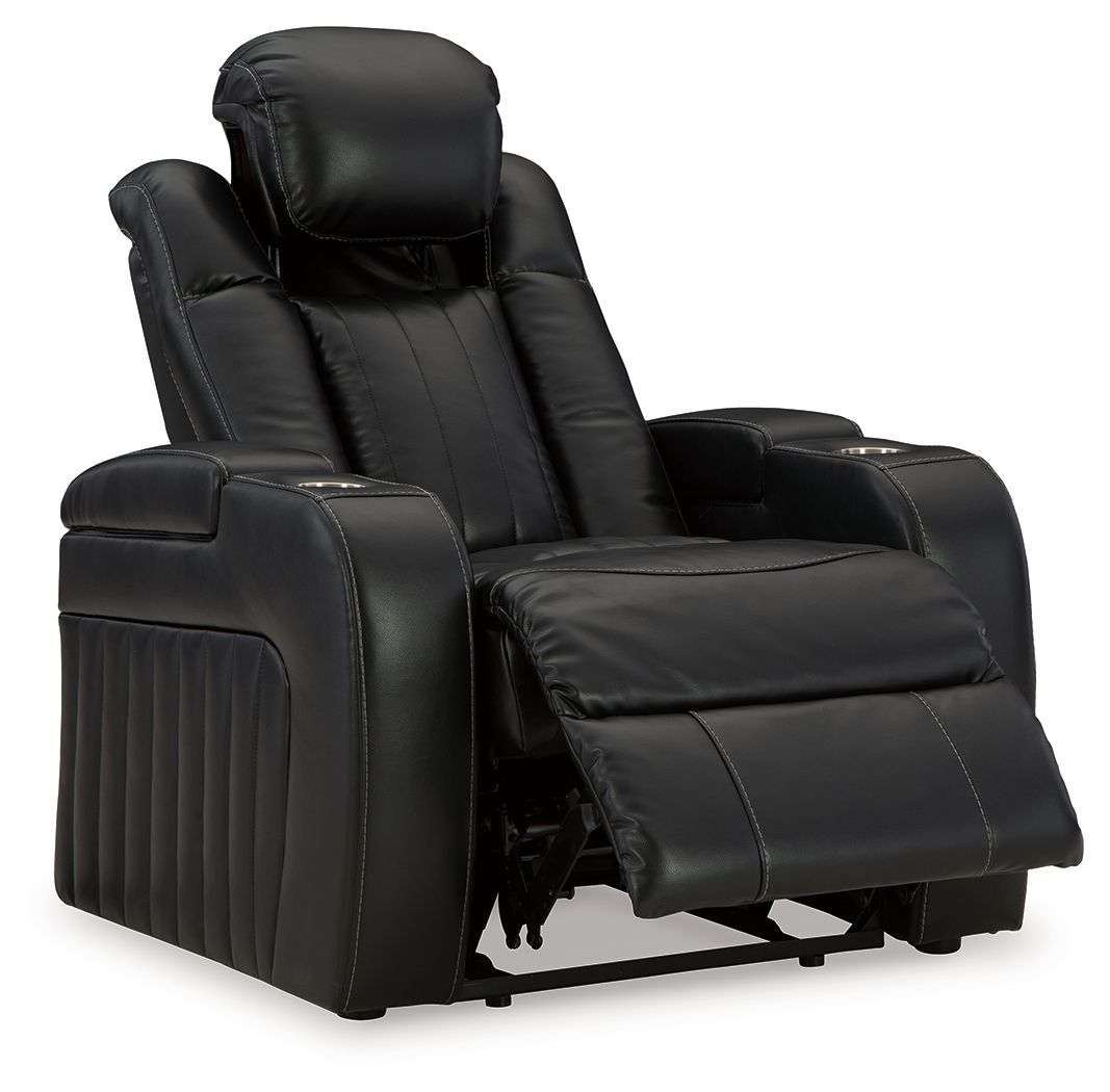 Caveman Den - Midnight - Power Recliner/ Adj Headrest by Signature Design by Ashley® | Bel Furniture