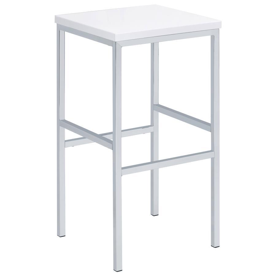 Natividad - 5 Piece Pub Height Bar Table Set - White High Gloss by CoasterEveryday | Bel Furniture