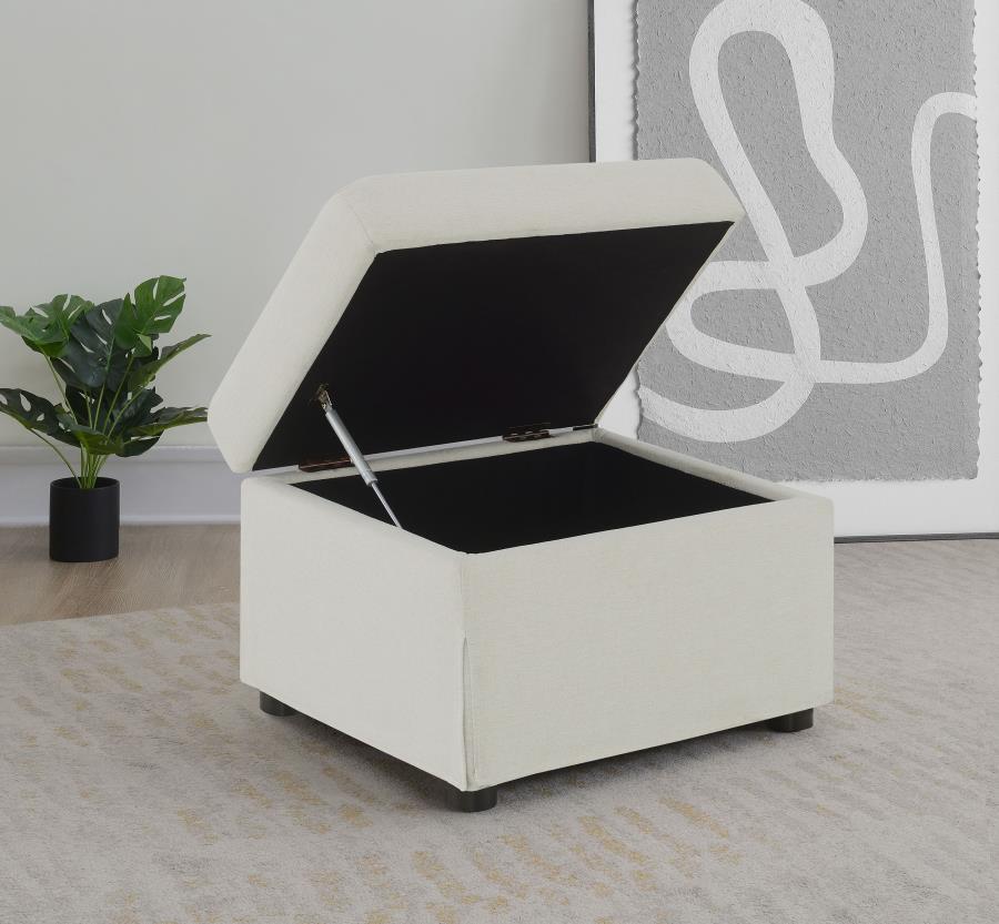 Winter - Upholstered Hydraulic Lift Top Storage Ottoman by Coaster Fine Furniture | Bel Furniture
