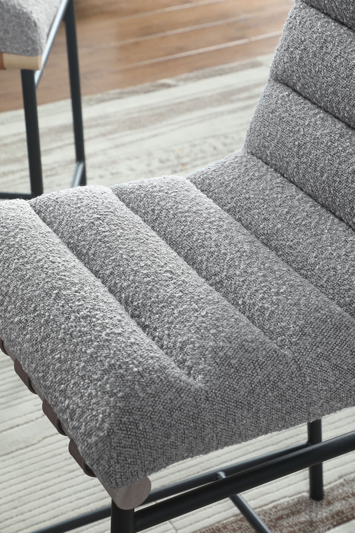 Lahni - 17" Boucle Fabric Counter Height Chair by Lilola Home | Bel Furniture