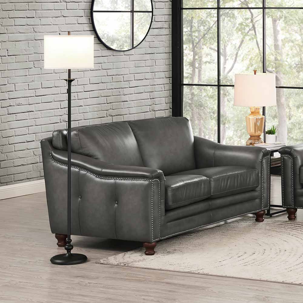 Belfast - Top Grain Leather Loveseat by Hydeline Furniture | Bel Furniture