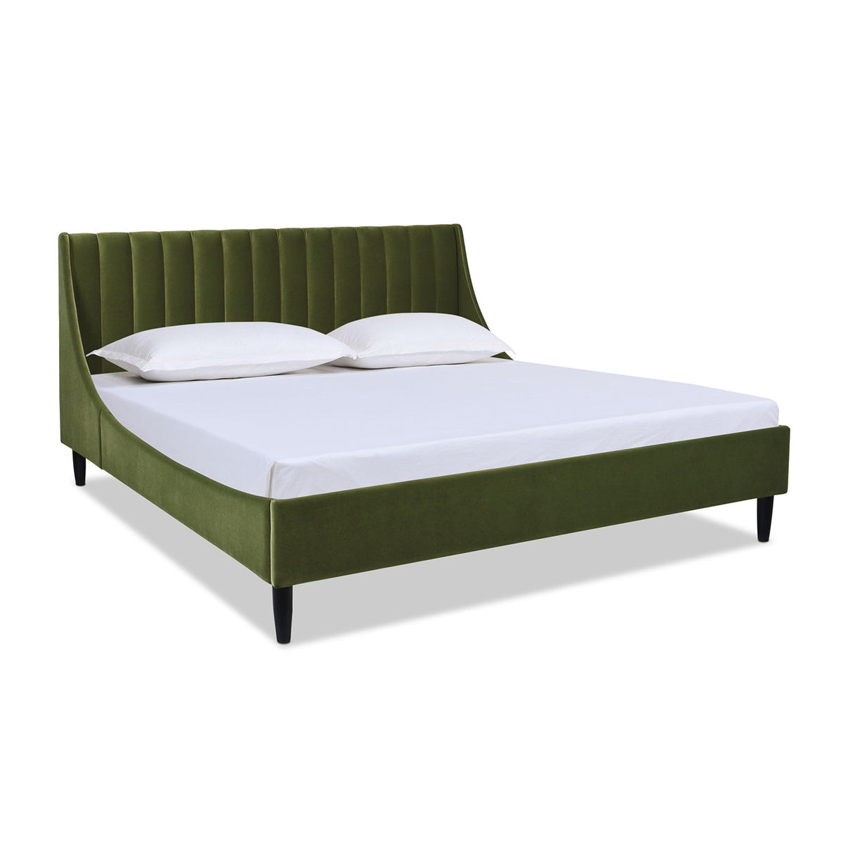 Aspen - Vertical Tufted Modern Headboard Platform Bed Set by Jennifer Taylor Home | Bel Furniture
