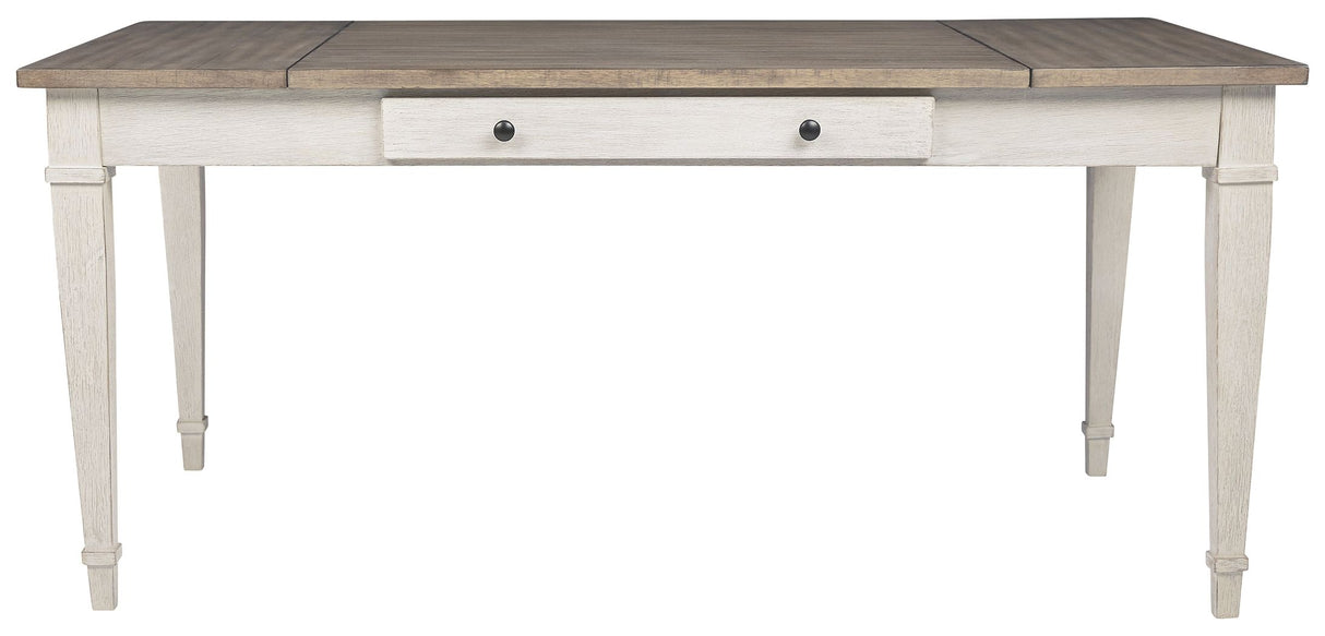 Skempton - White - RECT DRM Table w/Storage by Signature Design by Ashley® | Bel Furniture