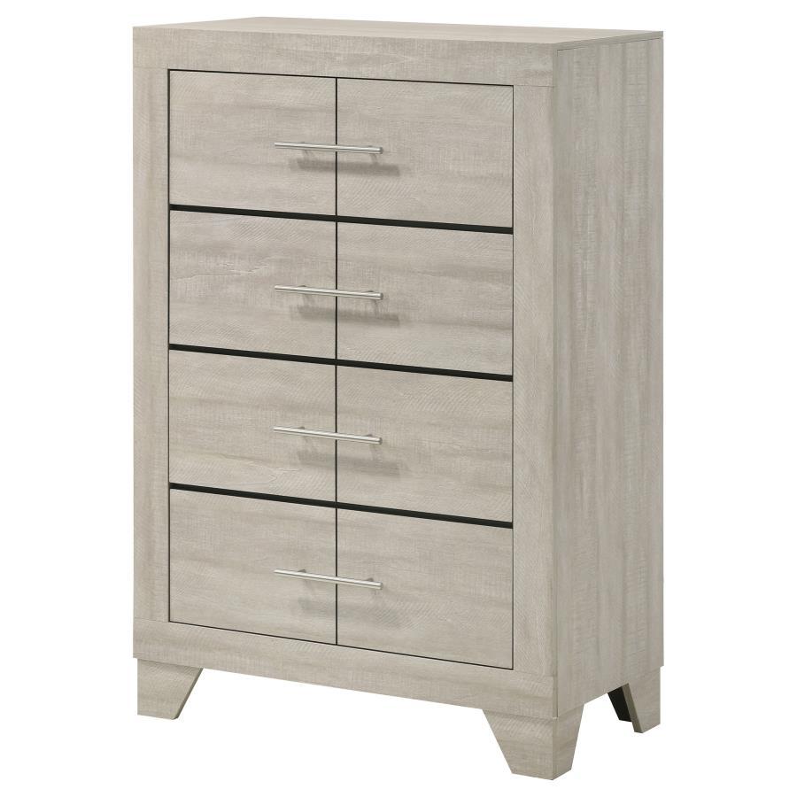 Trenton - 4-Drawer Bedroom Chest Of Drawers - Rustic Cream by Coaster Fine Furniture | Bel Furniture