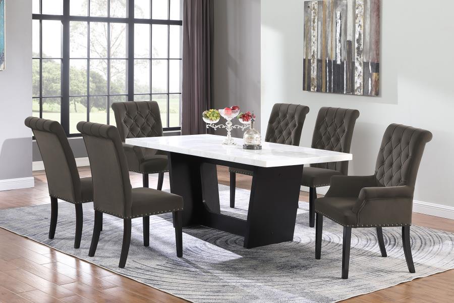 Sherry - Rectangular Marble Top Dining Table Set by CoasterElevations | Bel Furniture