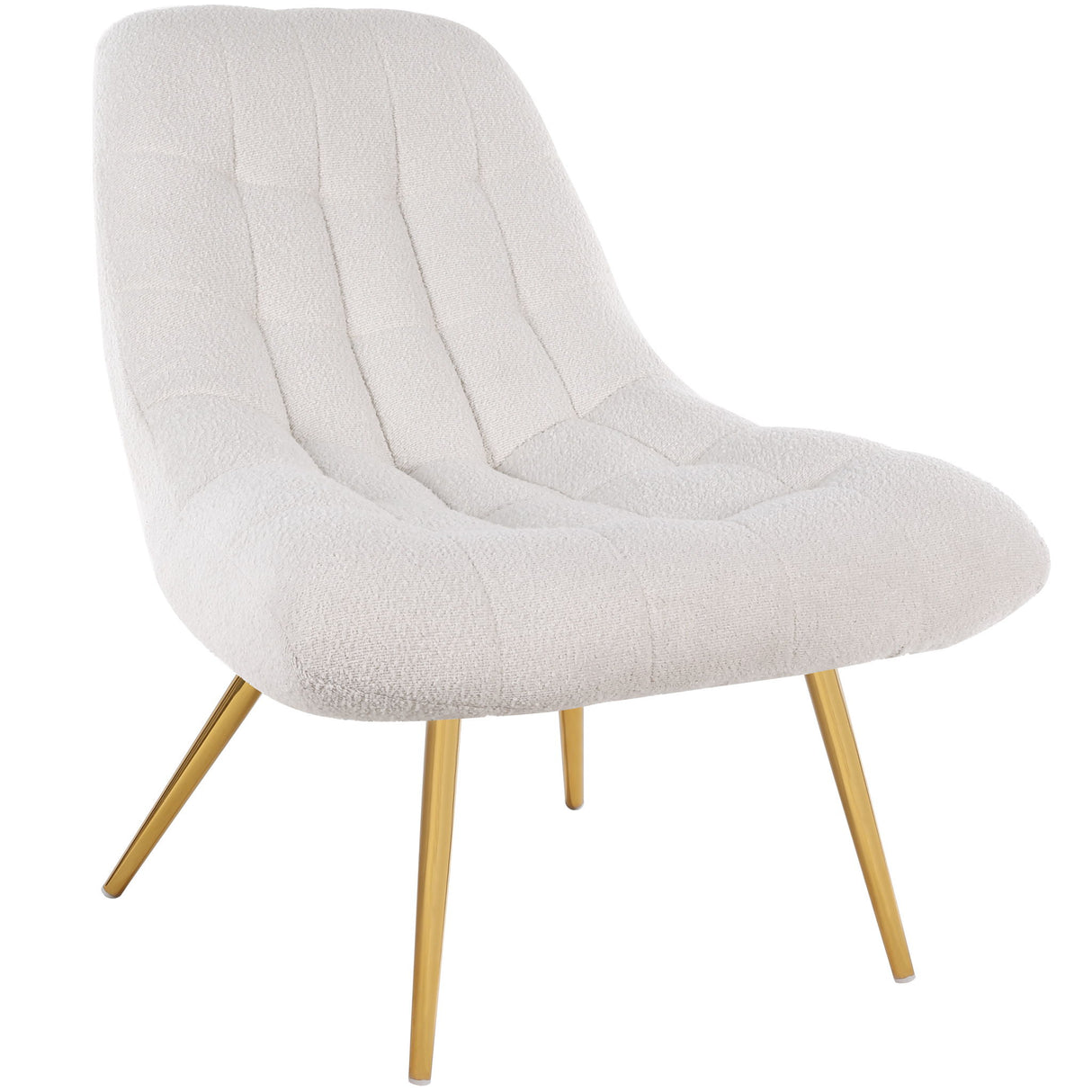 Aubrey - French Boucle Lounge Chair Beige by Ashcroft Furniture | Bel Furniture