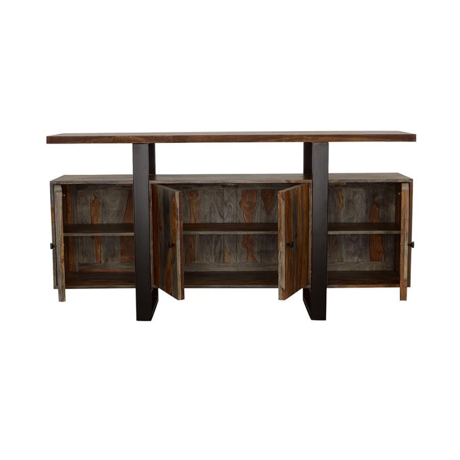 Ditman - 4 Door Solid Wood Sideboard Buffet - Gray Sheesham by CoasterElevations | Bel Furniture