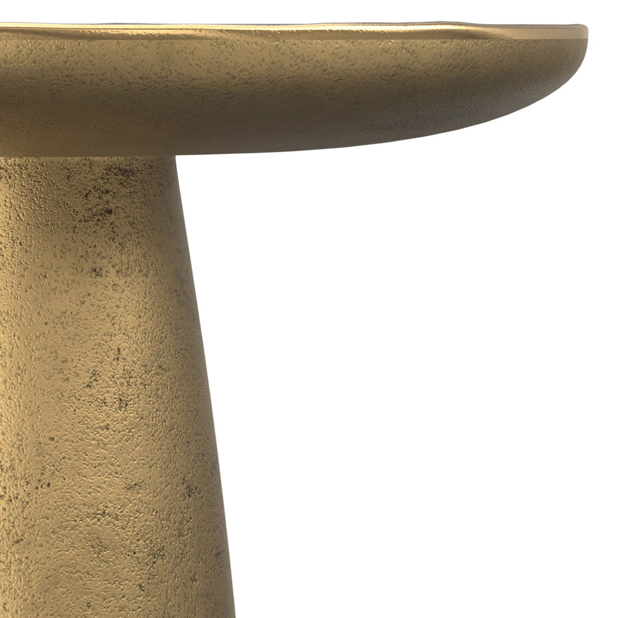 Dominique - Cast Aluminum Side Table - Brown by Simpli-Home | Bel Furniture