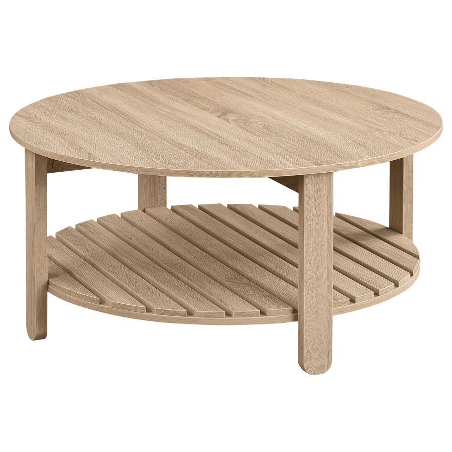 Fowler - 1 Shelf Round Engineered Wood Table by Coaster Fine Furniture | Bel Furniture