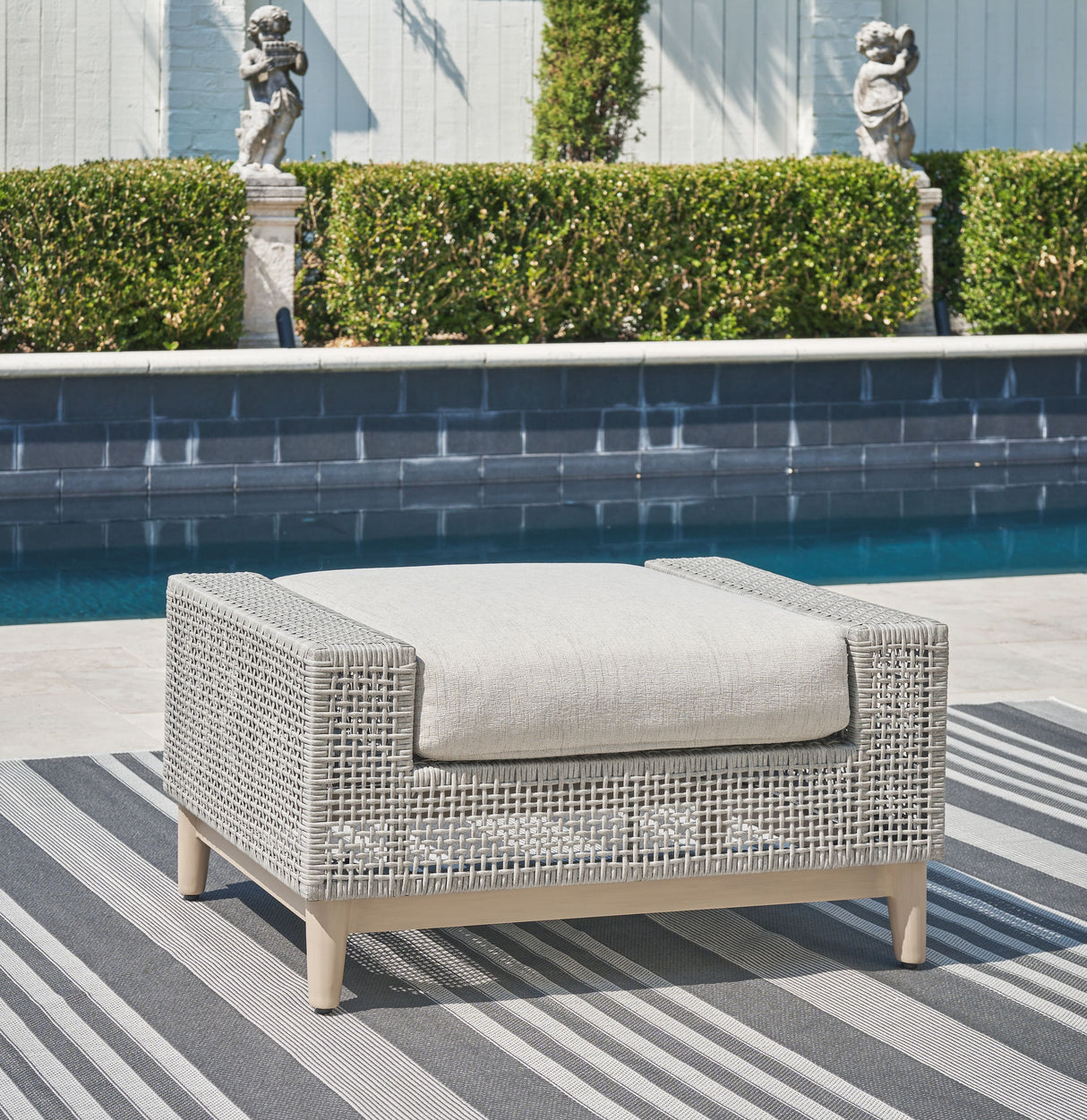 Seton Creek - Gray - Ottoman With Cushion by Signature Design by Ashley® | Bel Furniture