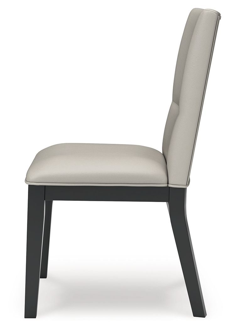 Glinari - Taupe / Black - Dining Upholstered Side Chair (Set of 2) by Signature Design by Ashley® | Bel Furniture