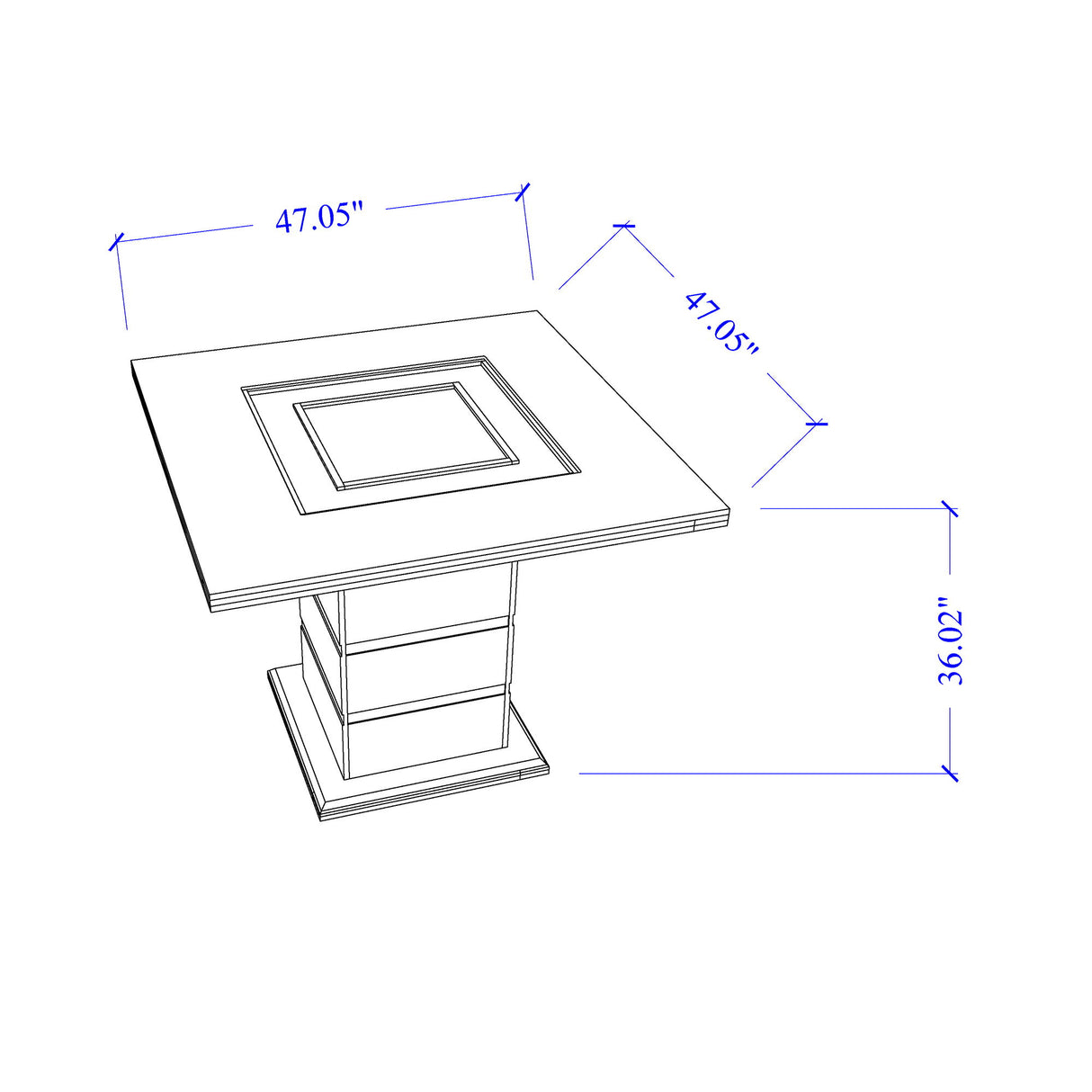 Ariya - Bar Table - Dark Gray