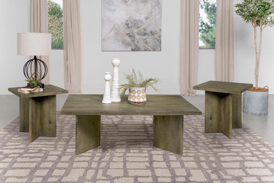 Andando - Coffee And End Table Set Green 3 Pc. Coffee Table, 2 End Tables by Coaster Fine Furniture | Bel Furniture