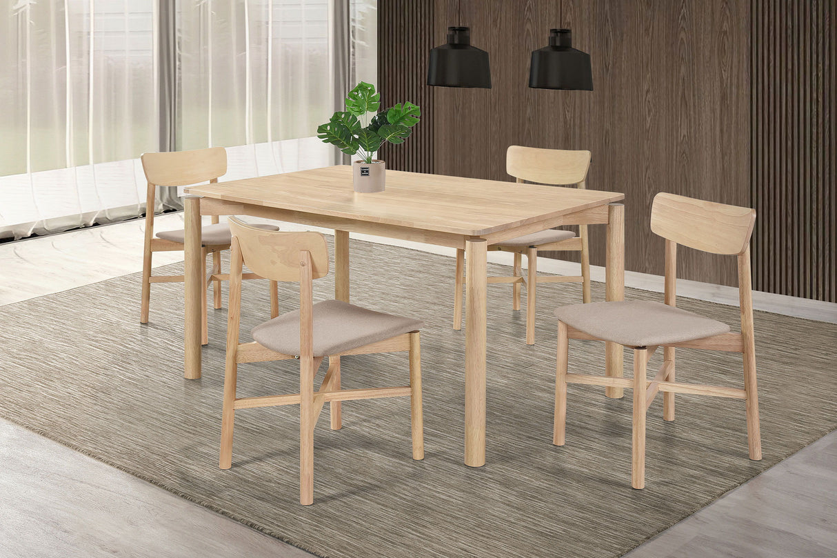 Parkridge - Wood Dining Set Beige 5 Pc. Table, 4 Chairs by Coaster Fine Furniture | Bel Furniture