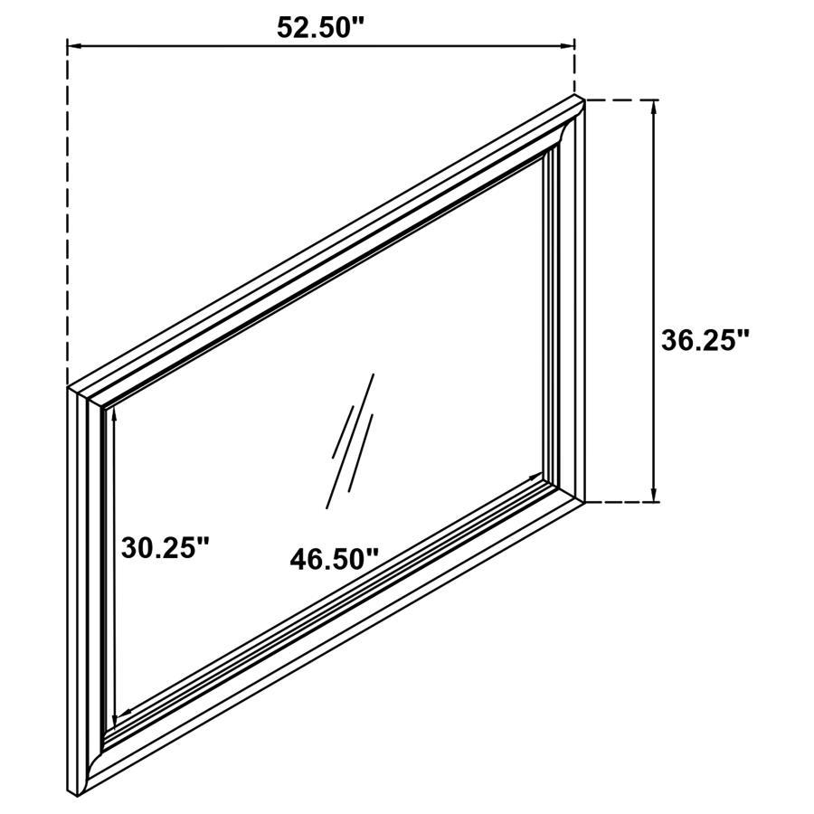 Bexhill - Dresser Mirror - White by Coaster Fine Furniture | Bel Furniture