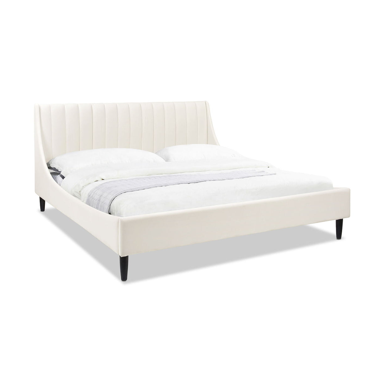 Aspen - Vertical Tufted Modern Headboard Platform Bed Set by Jennifer Taylor Home | Bel Furniture