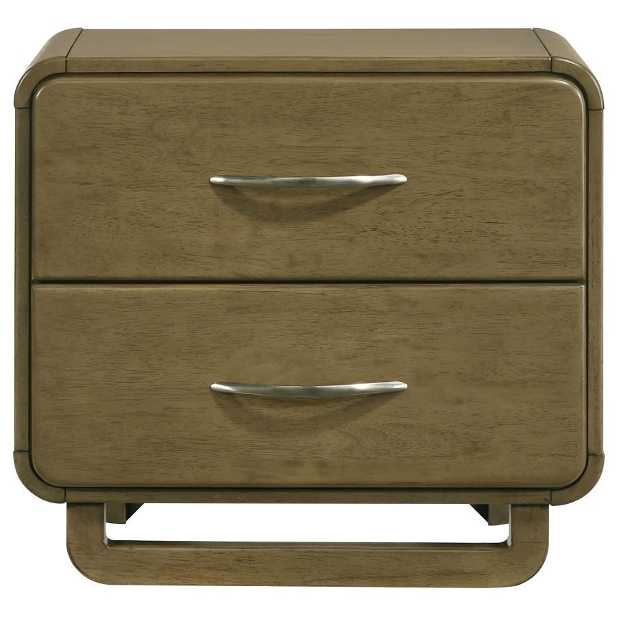 Amsbury - 2-Drawer Nightstand Bedside Table - Nutmeg by Coaster Fine Furniture | Bel Furniture