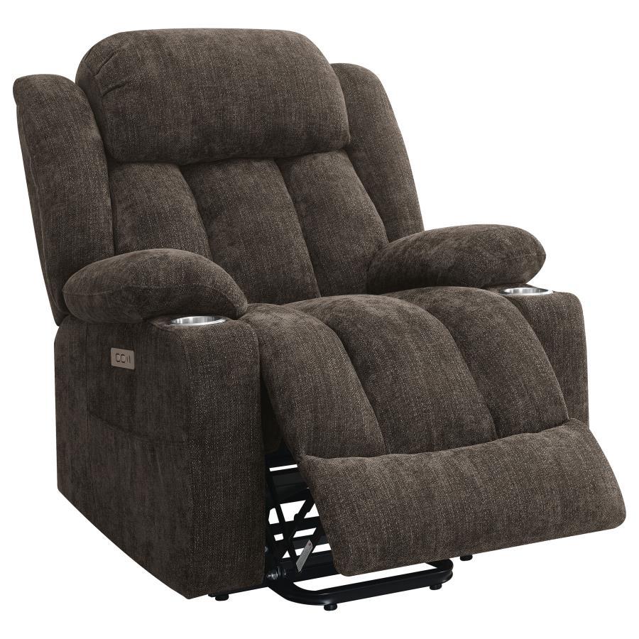 Houston - Upholstered Power Lift Recliner Chair by CoasterEveryday | Bel Furniture