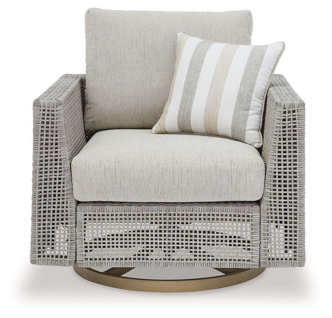Seton Creek - Gray - Swivel Lounge With Cushion by Signature Design by Ashley® | Bel Furniture