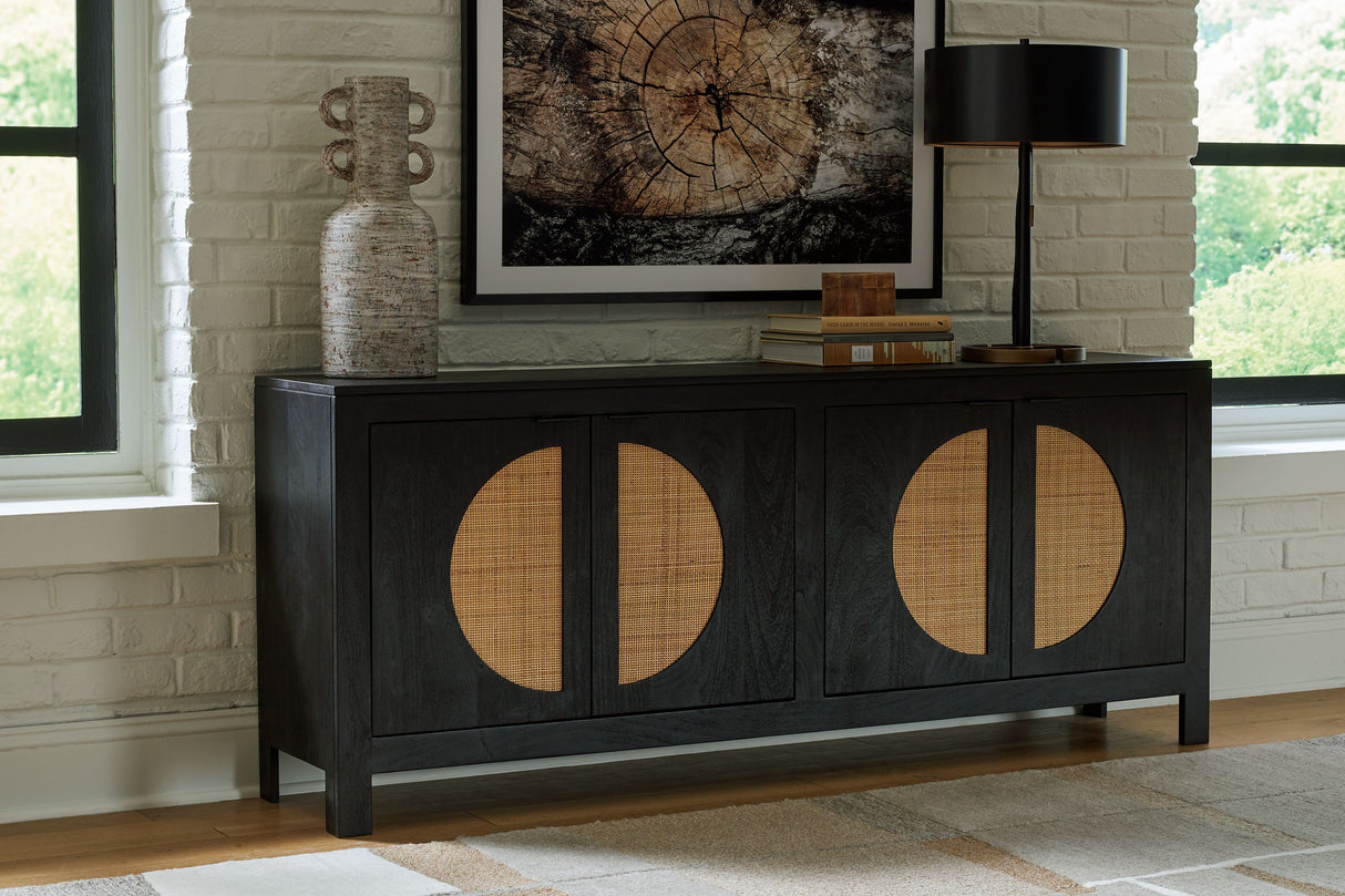 Cliffiings - Black / Natural - Accent Cabinet by Signature Design by Ashley® | Bel Furniture