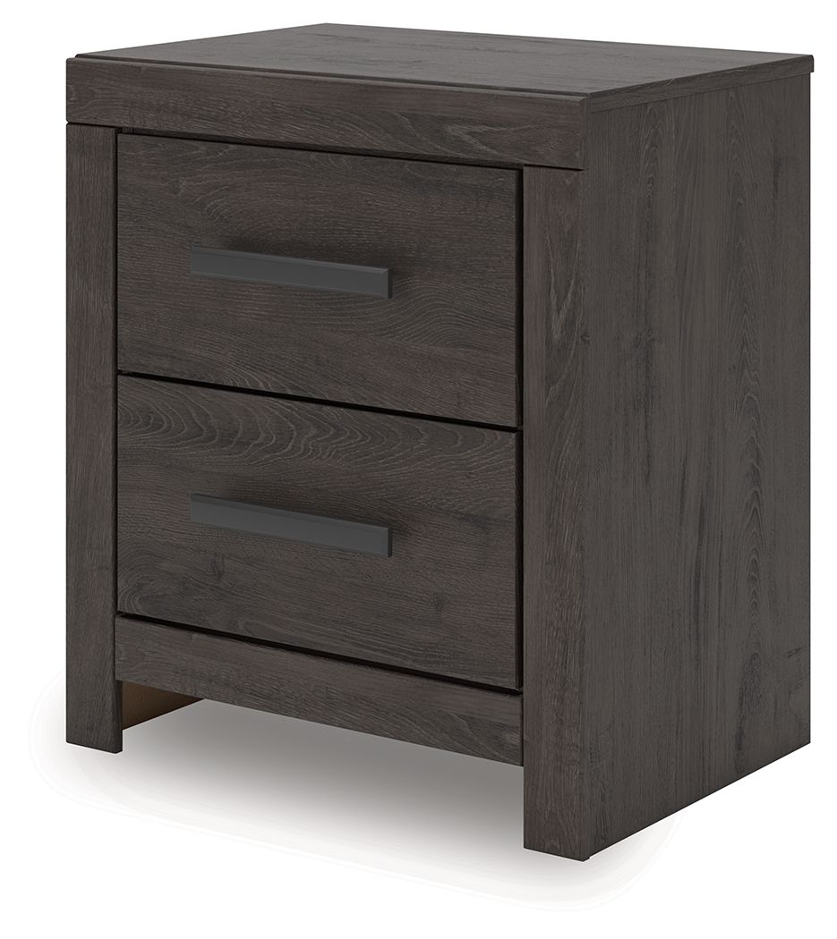 Prendonea - Charcoal - Two Drawer Night Stand by Signature Design by Ashley® | Bel Furniture