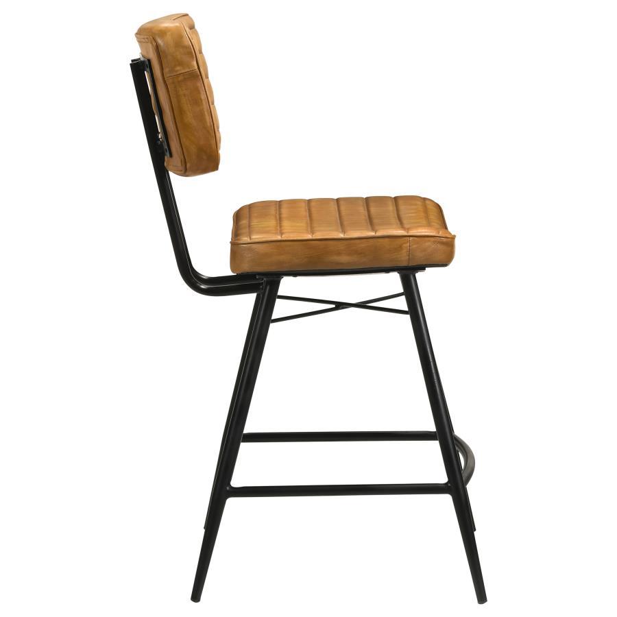 Partridge - Leather Counter Chair (Set of 2) by CoasterElevations | Bel Furniture