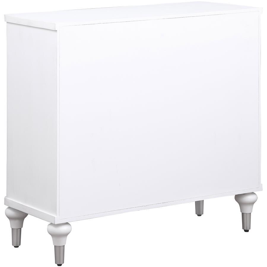 Cardella - 2 Door Mandala Accent Cabinet - Distressed White by Coaster Fine Furniture | Bel Furniture
