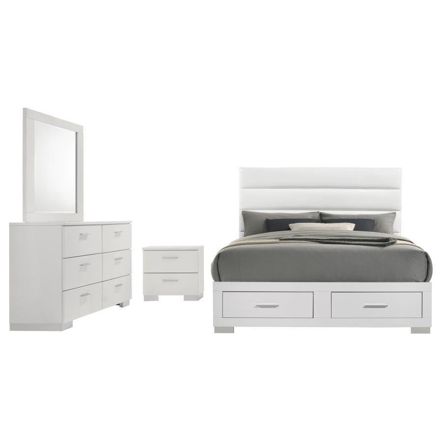 Felicity - Storage Bedroom Set - White by Coaster Fine Furniture | Bel Furniture