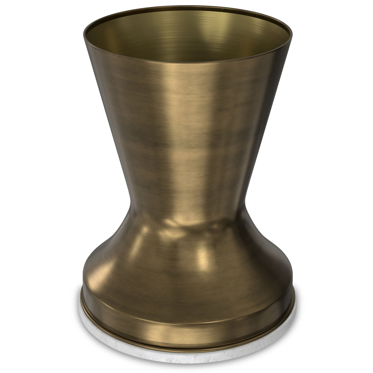 Raquel - Side Table - Antique Brass / White by Simpli-Home | Bel Furniture