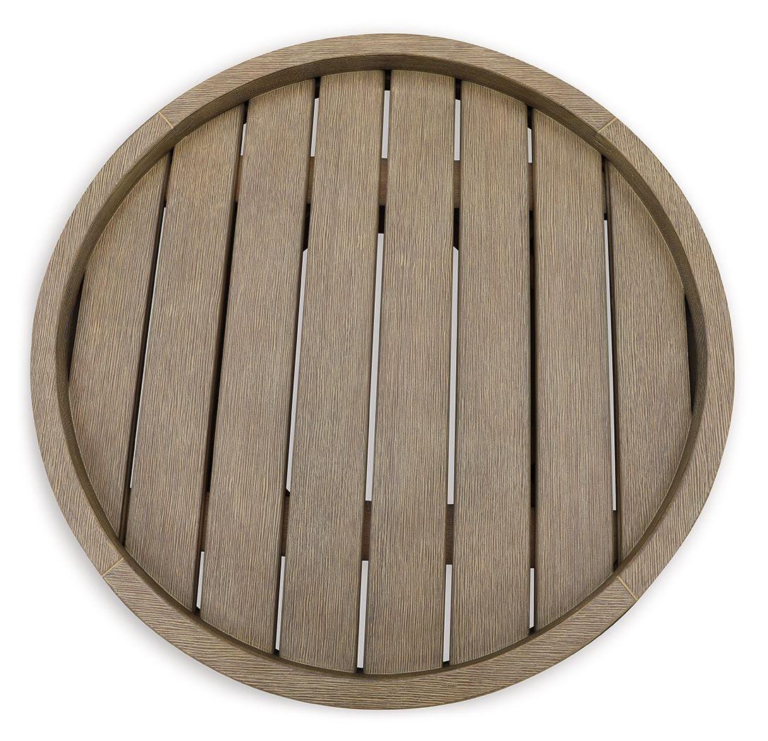 Marina Sun - Beige - Round End Table by Signature Design by Ashley® | Bel Furniture