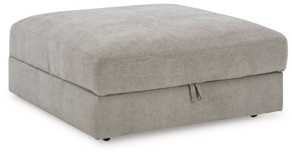 Aslan Court - Pebble - Ottoman With Storage by Benchcraft® | Bel Furniture