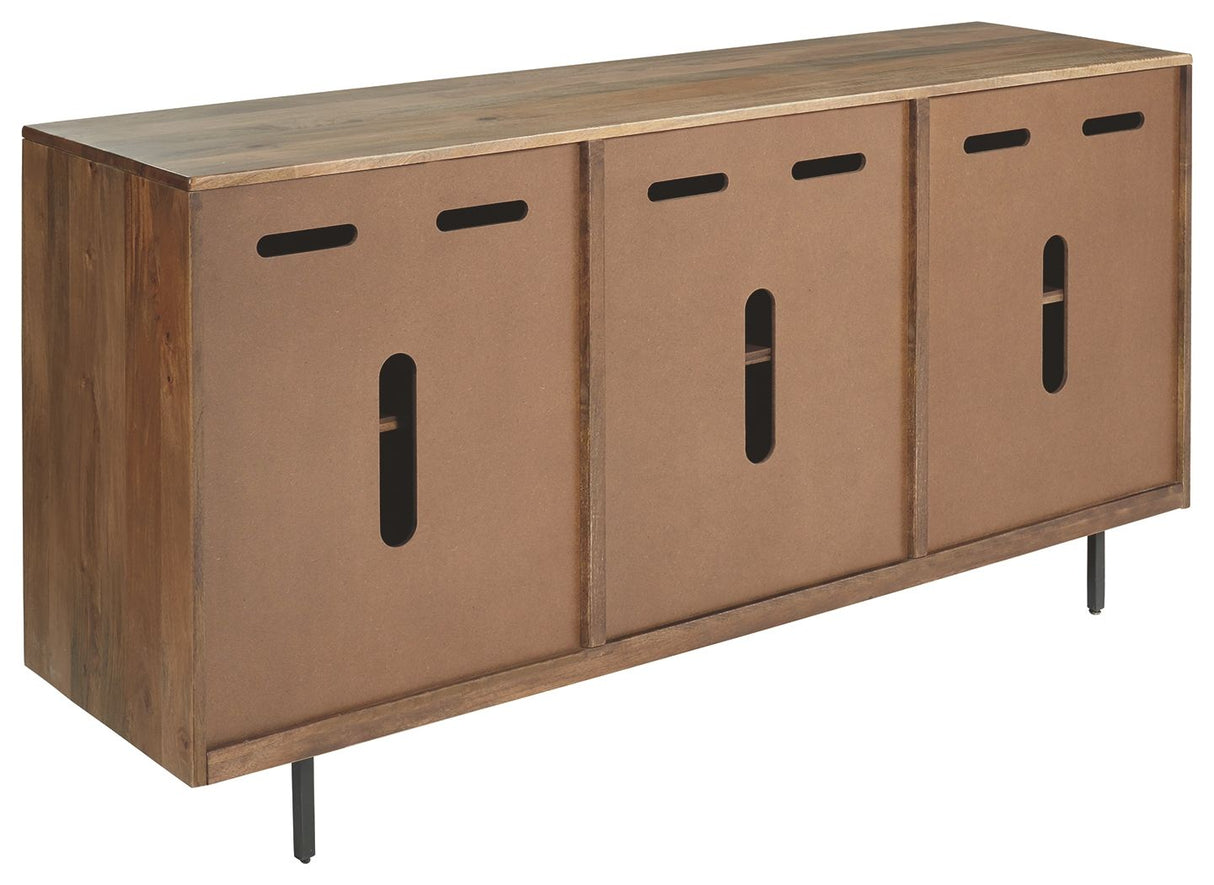 Kerrings - Brown / Black / White - Accent Cabinet by Signature Design by Ashley® | Bel Furniture