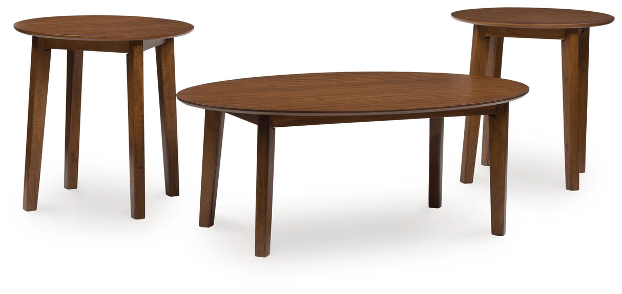 Gordonay - Brown - Occasional Table Set (Set of 3) by Signature Design by Ashley® | Bel Furniture