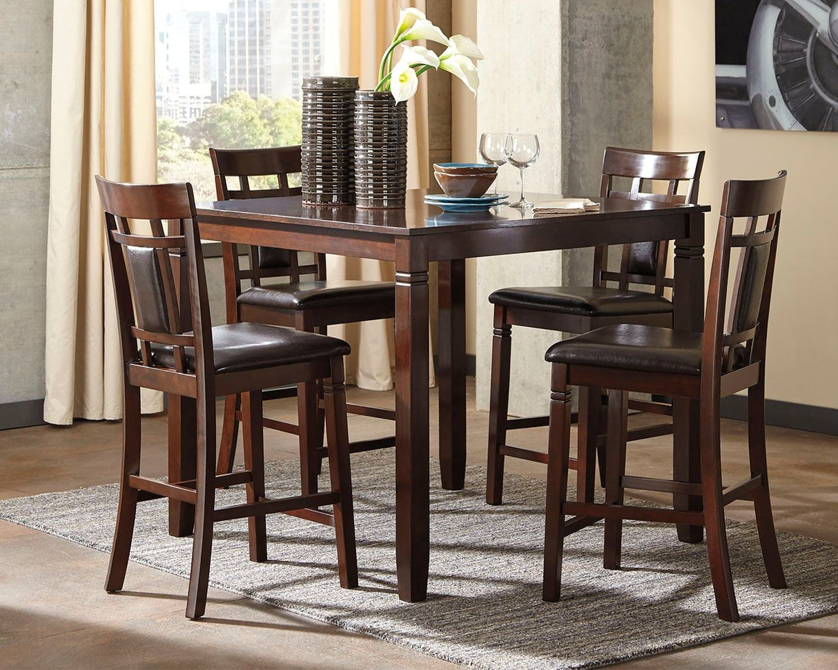 Bennox - Brown - DRM Counter Table Set (Set of 5) by Signature Design by Ashley® | Bel Furniture