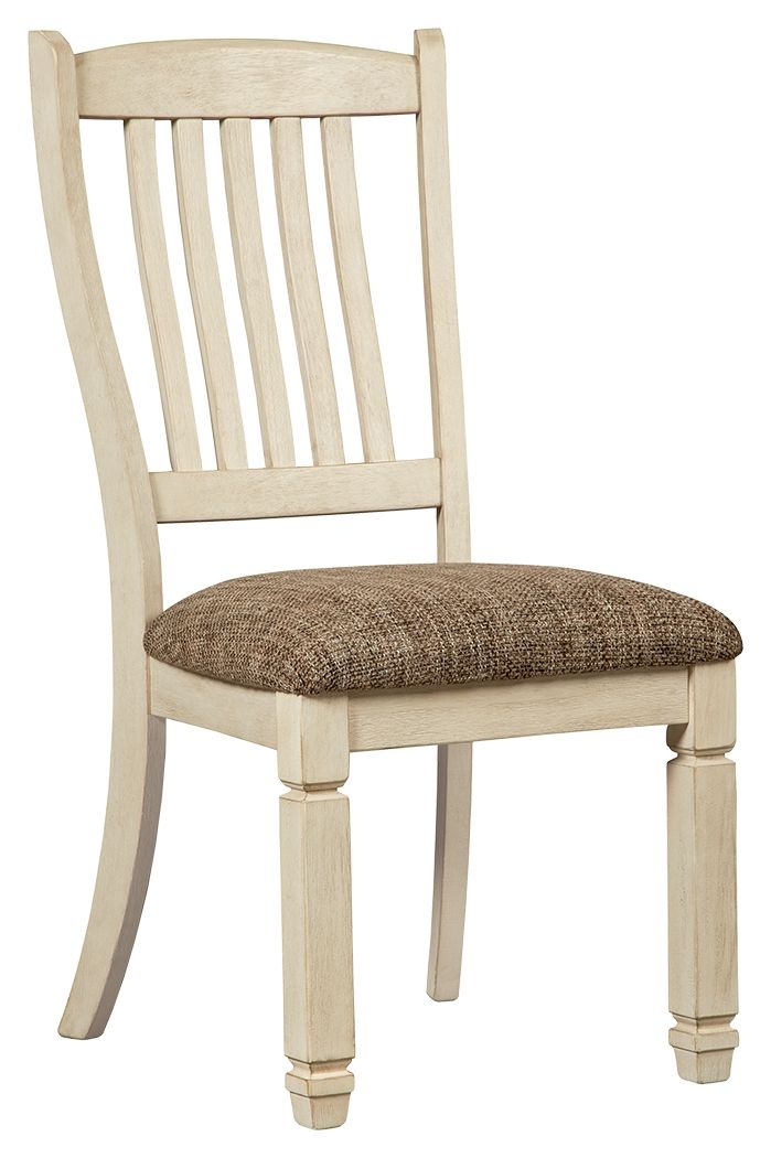 Bolanburg - Brown / Beige - Dining UPH Side Chair (Set of 2) - Rake Back by Signature Design by Ashley® | Bel Furniture