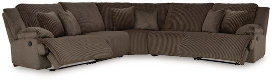 Top Tier - Reclining Sectional Dark Brown 5 Pc. Reclining Sectional by Signature Design by Ashley® | Bel Furniture