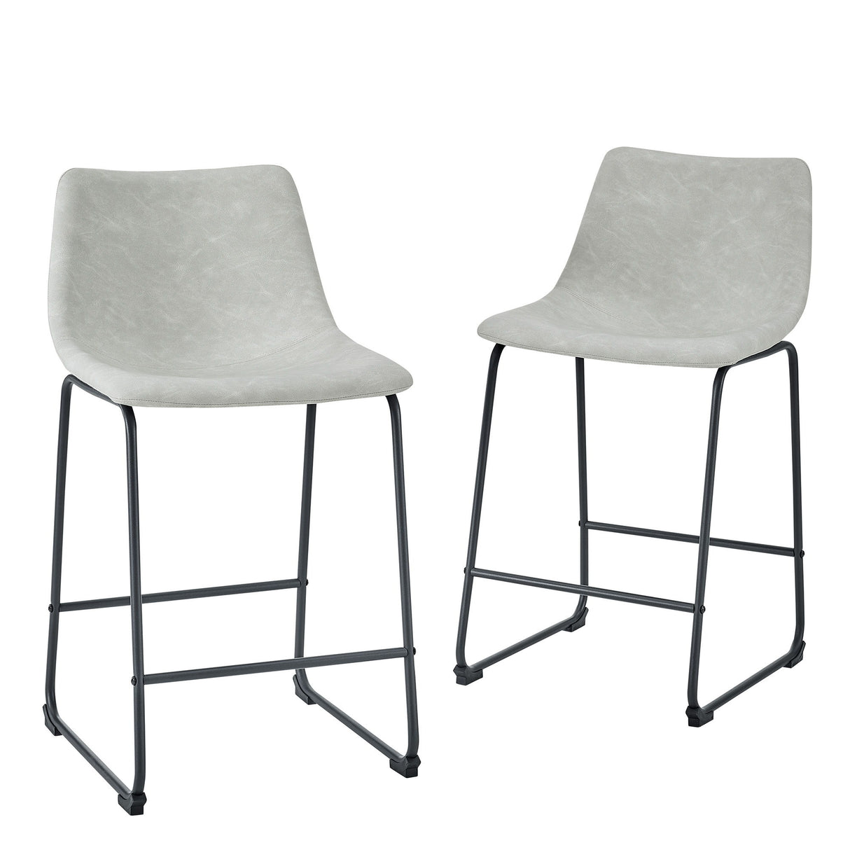 Industrial Counter Stools (Set of 2) by Walker Edison | Bel Furniture