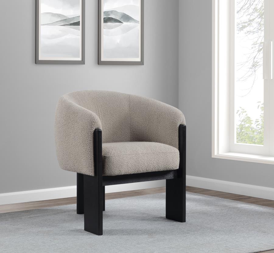 Valdez - Boucle Upholstered Barrel Back Accent Chair by CoasterEveryday | Bel Furniture