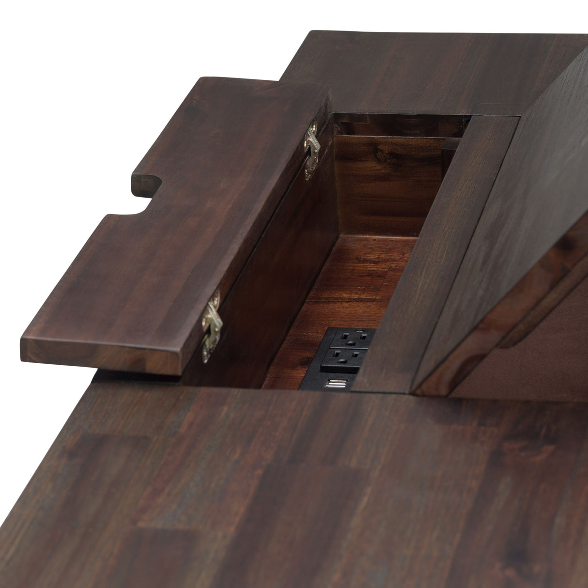 Monroe - Desk - Distressed Charcoal Brown by Simpli-Home | Bel Furniture