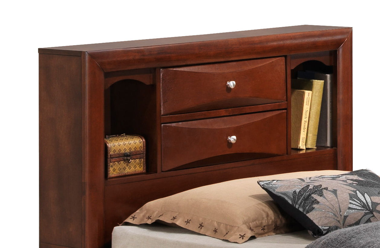 Modern Design Storage Bed With Bookcase Headboard